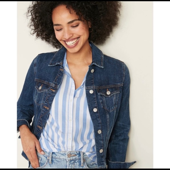 OLD NAVY Striped Cap Sleeve Button Down Shirt Large - Picture 3 of 13